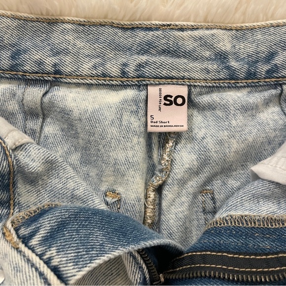 SO Dad Shorts Ultra High Waist Distressed Acid Washed - Picture 5 of 7